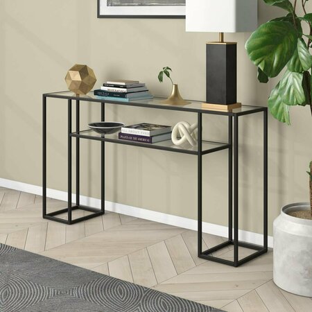 HUDSON & CANAL 55 in. Marilyn Wide Rectangular Console Table, Blackened Bronze AT1537